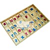 Малый подвижный деревянный алфавит-печатные буквы