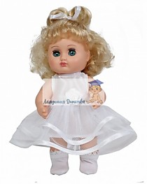 Кукла-карапуз "Любочка" в белом платье.