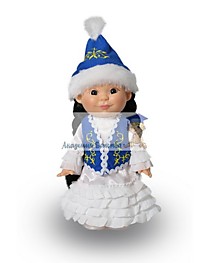 Кукла "Веснушка" в казахском костюме 26 см. (девочка)