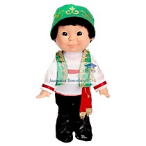 Кукла "Веснушка" в татарском костюме 26 см. (мальчик)