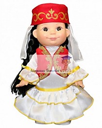 Кукла "Веснушка" в татарском костюме 26 см. (девочка)