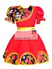 Танцевальное платье красное с хохломой (Элит) 