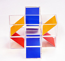 Кубики прозрачные с цветной диагональю. 
