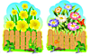 Декорация напольная «Забор с цветами» 2