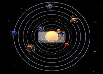 Доска магнитная "Солнечная система" с магнитами