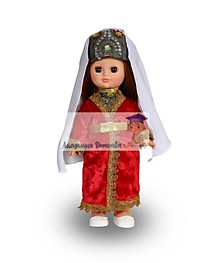 Кукла в чеченском костюме 35 см. (девочка) со зв.