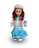 Кукла в киргизском костюме 35 см. (девочка) со зв.