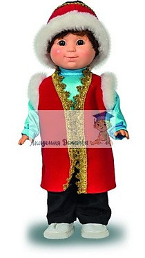 Кукла в киргизском костюме 35 см. (мальчик) со зв.