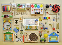 Игрушки развивающие многофункциональные, бизиборд торговой марки «Академия Детства» "Небылицы" свет.