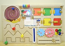 Игрушки развивающие многофункциональные,бизиборд торговой марки«Академия Детства»"Веселые шестерята"