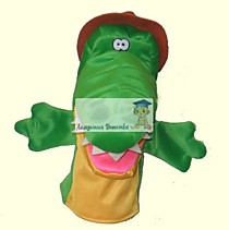 Кукла перчаточная логопедическая с открывающимся ртом "Крокодильчик"