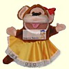 Кукла перчаточная логопедическая с открывающимся ртом "Обезьянка"