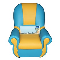 Кресло детское "Гном ЛЮКС" (голубо-желтый)