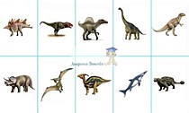 Долговечные карточки"Динозавры"