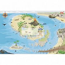 Игровой коврик "Остров в индийском океане" 150*100см. прорезинен.