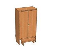 Шкаф для одежды 2 секции ( 648 см)