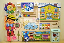 Игрушки развивающие многофункциональные, бизиборд торговой марки «Академия Детства» "Красочный" со с