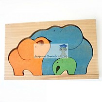 Пазл деревянный "Семейство слонят"