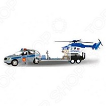 Машина с прицепом и вертолетом "Полиция"
